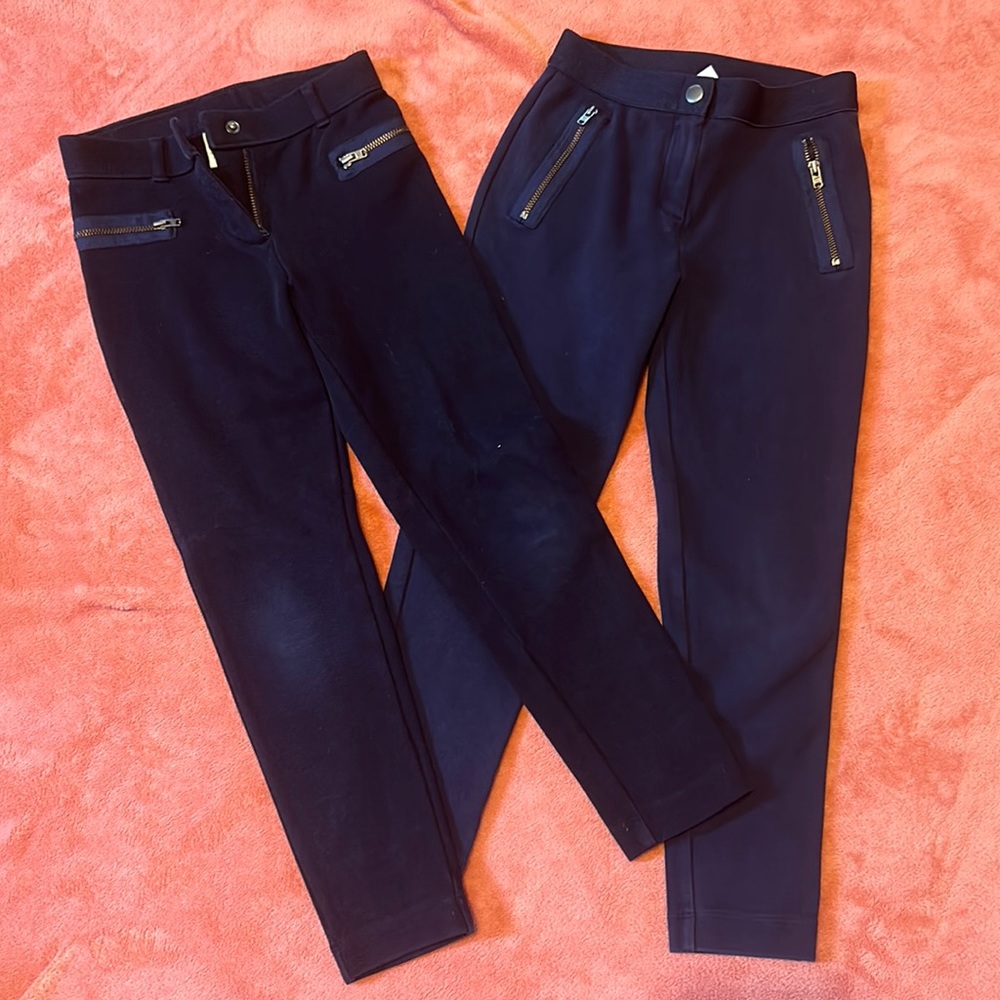 Crewcuts Navy blue girls size 7, horseback riding pants, zipper pockets.